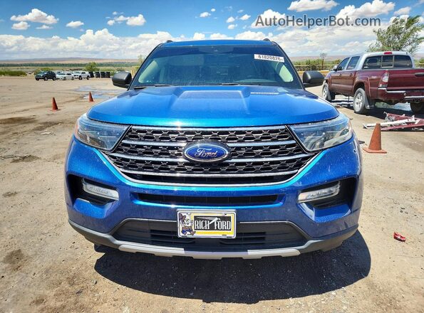1FMSK8DH0LGC90636 2020 FORD EXPLORER Синий Вид спереди