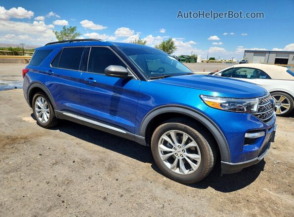 1FMSK8DH0LGC90636 2020 FORD EXPLORER Синий Передняя правая четверть