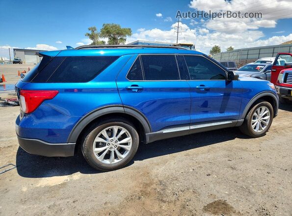 1FMSK8DH0LGC90636 2020 FORD EXPLORER Синий Задняя правая четверть