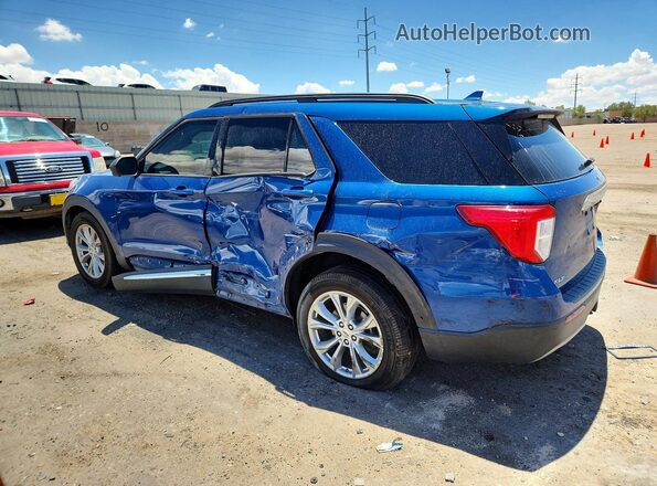 1FMSK8DH0LGC90636 2020 FORD EXPLORER Синий Задняя левая четверть