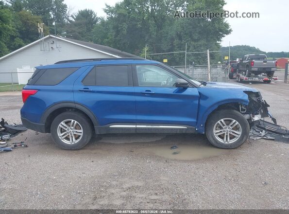 1FMSK8DH0MGB77691 2021 FORD EXPLORER Blue Widok wnętrza 360 stopni