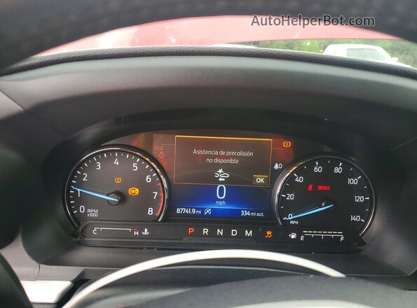 1FMSK8DH1LGC47889 2020 FORD EXPLORER Red Instrument cluster view