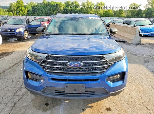 1FMSK8DH1MGA66552 2021 FORD EXPLORER Синий Вид спереди