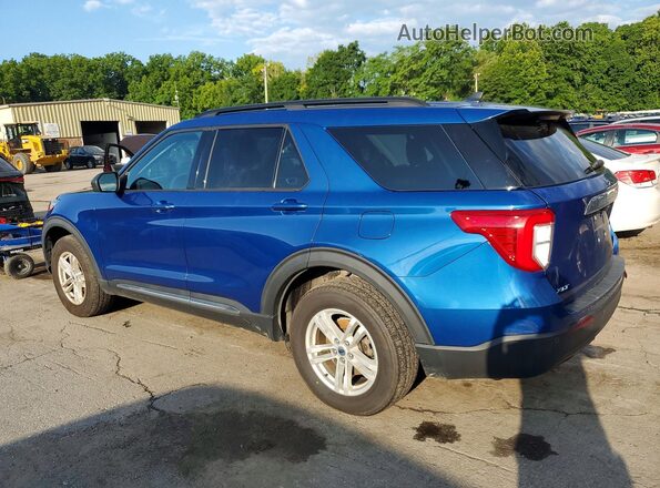 1FMSK8DH1MGA66552 2021 FORD EXPLORER Синий Задняя левая четверть