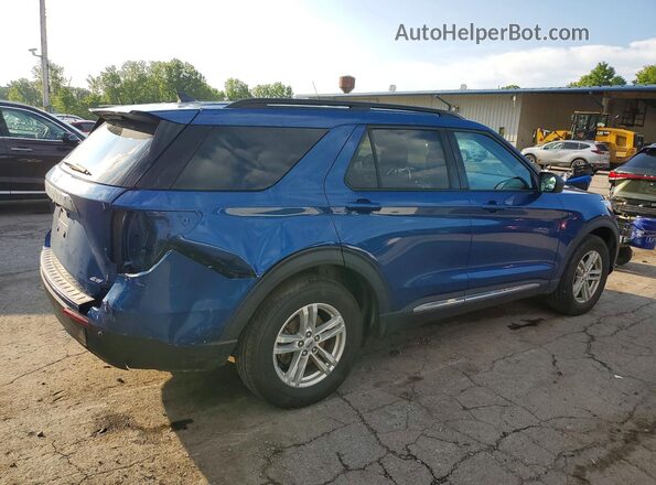 1FMSK8DH1MGA66552 2021 FORD EXPLORER Синий Задняя правая четверть