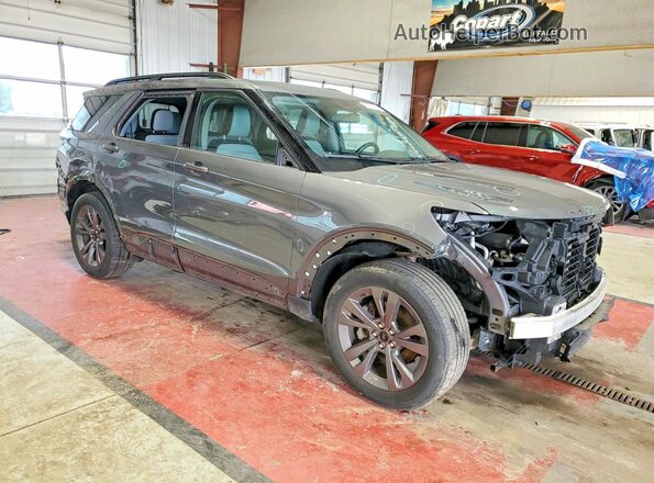 1FMSK8DH1MGC45884 2021 FORD EXPLORER Gray Delantero derecho