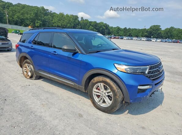 1FMSK8DH2LGB26188 2020 FORD EXPLORER Синий Передняя правая четверть