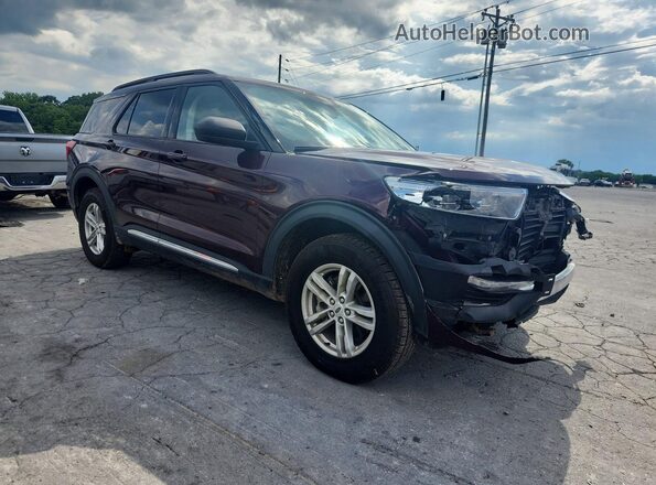 1FMSK8DH2NGB38294 2022 FORD EXPLORER Burgundy Delantero derecho