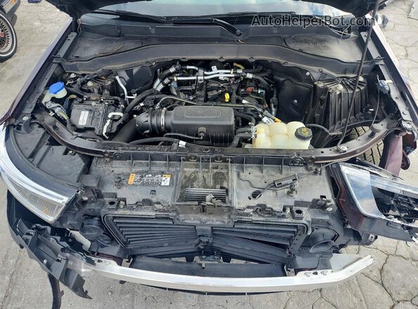 1FMSK8DH2NGB38294 2022 FORD EXPLORER Burgundy Vista del compartimento del motor