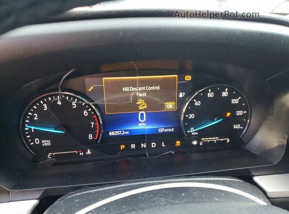 1FMSK8DH2NGB43480 2022 FORD EXPLORER Серебряный Вид щитка приборов