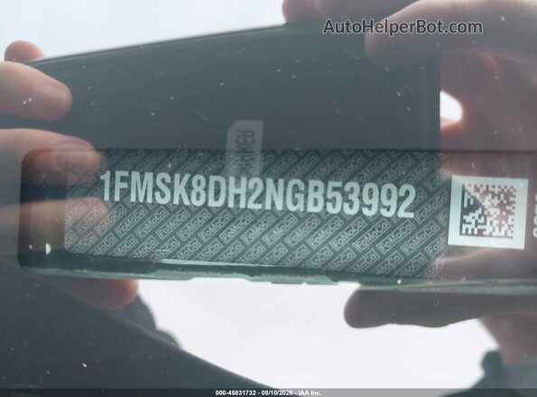 1FMSK8DH2NGB53992 2022 FORD EXPLORER Gray Engine compartment view
