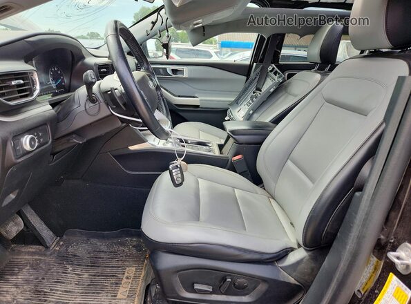 1FMSK8DH3MGB41204 2021 FORD EXPLORER Черный Вид салона спереди