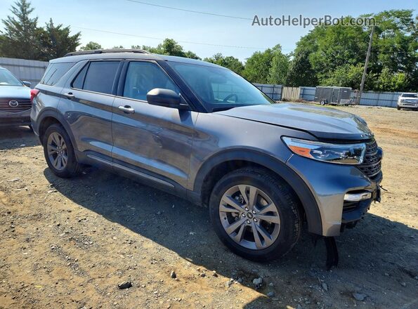 1FMSK8DH4MGA36641 2021 FORD EXPLORER Серебряный Передняя правая четверть