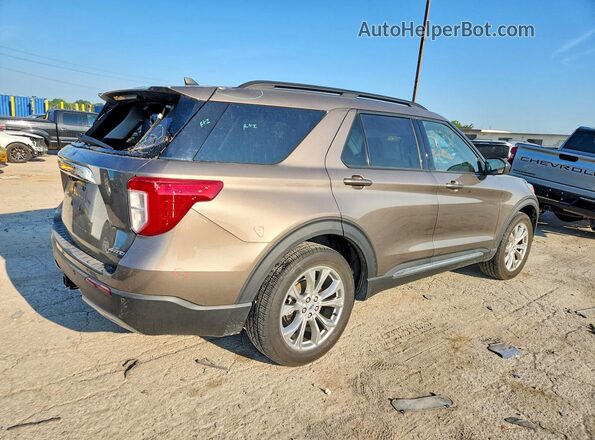 1FMSK8DH4MGA80235 2021 FORD EXPLORER Brown Tył prawy