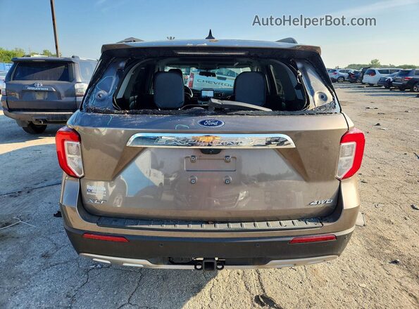 1FMSK8DH4MGA80235 2021 FORD EXPLORER Brown Widok z tyłu