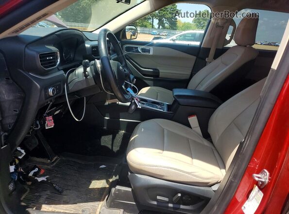 1FMSK8DH5LGA80582 2020 FORD EXPLORER Red წინა სალონის ხედი