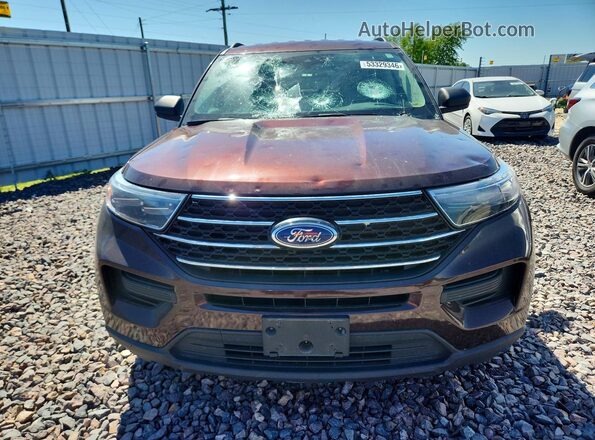 1FMSK8DH7LGC08532 2020 FORD EXPLORER Maroon Vista frontal