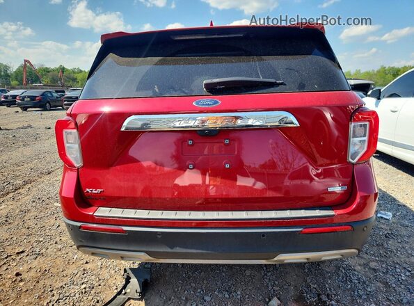 1FMSK8DH7LGC19983 2020 FORD EXPLORER Red Вид ззаду