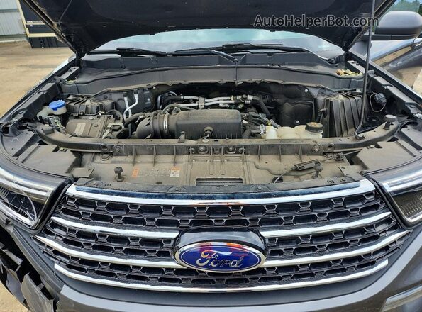 1FMSK8DH7MGA23155 2021 FORD EXPLORER Gray Vista del compartimento del motor