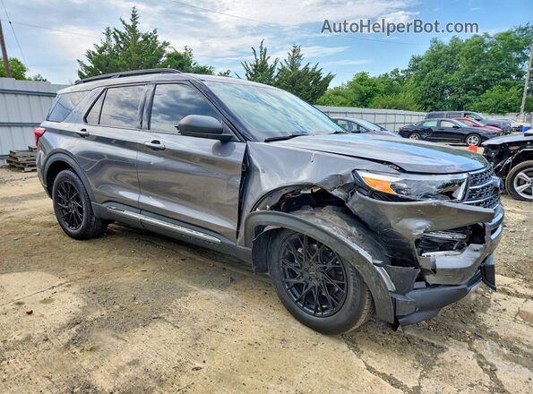 1FMSK8DH7MGA23155 2021 FORD EXPLORER Gray Delantero derecho