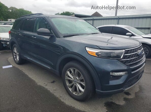 1FMSK8DH7PGA52949 2023 FORD EXPLORER Синий Передняя правая четверть