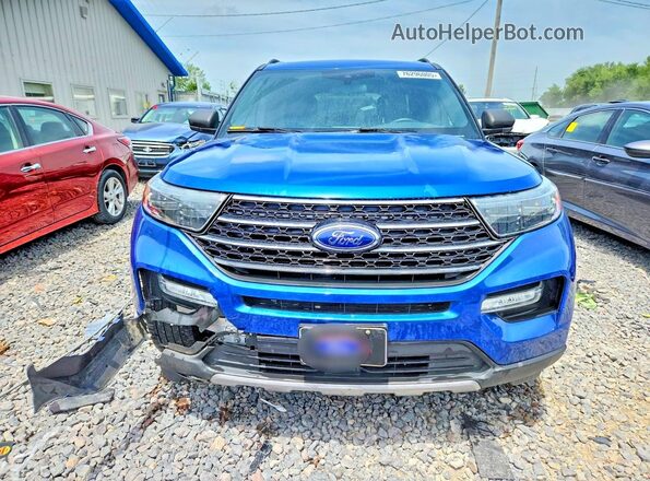 1FMSK8DH8LGA12387 2020 FORD EXPLORER Blue Vista frontal