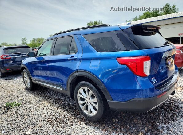1FMSK8DH8LGA12387 2020 FORD EXPLORER Blue Trasero izquierdo