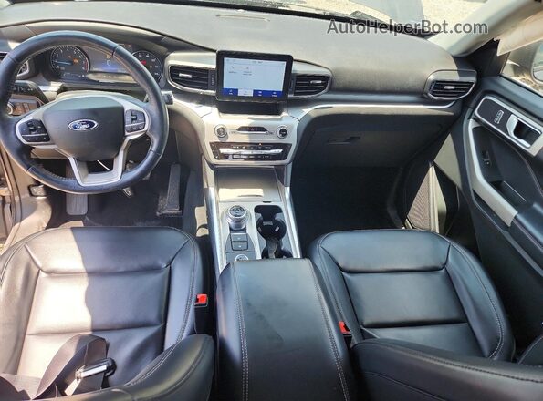 1FMSK8DH8NGA23909 2022 FORD EXPLORER Gray Widok deski rozdzielczej