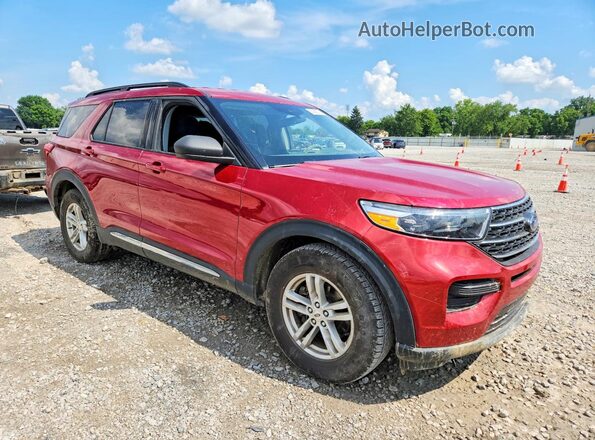 1FMSK8DH9LGC78176 2020 FORD EXPLORER Темно-бордовый Передняя правая четверть