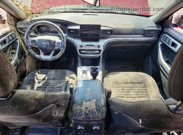 1FMSK8DH9LGC78176 2020 FORD EXPLORER Темно-бордовый Вид панели приборов