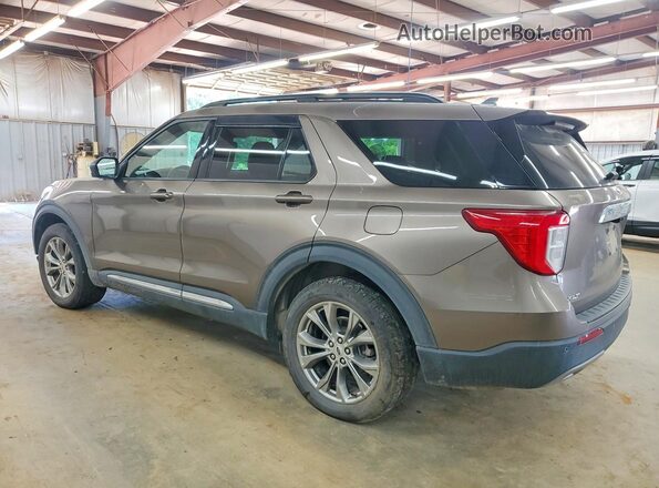 1FMSK8DH9MGC05875 2021 FORD EXPLORER Brown Trasero izquierdo