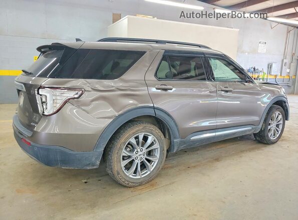 1FMSK8DH9MGC05875 2021 FORD EXPLORER Brown Trasero derecho