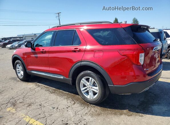 1FMSK8DH9MGC11367 2021 FORD EXPLORER Красный Задняя левая четверть