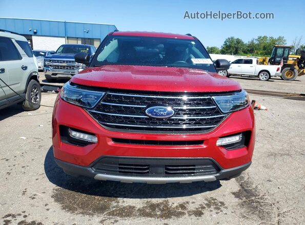 1FMSK8DH9MGC11367 2021 FORD EXPLORER Красный Вид спереди