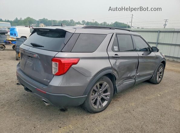 1FMSK8DH9MGC41906 2021 FORD EXPLORER Серый Задняя правая четверть
