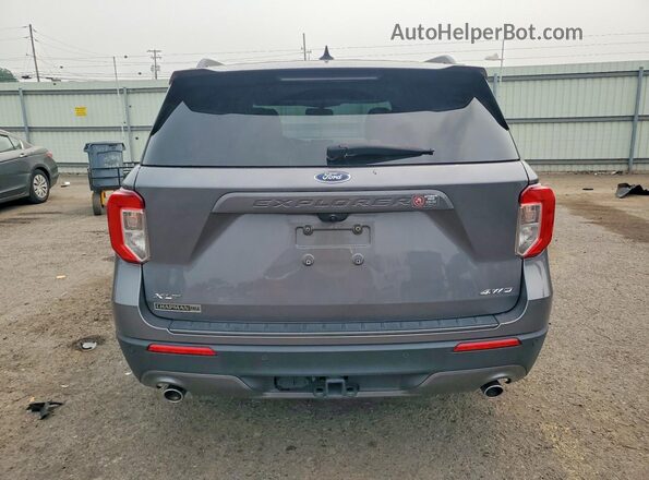 1FMSK8DH9MGC41906 2021 FORD EXPLORER Серый Вид сзади