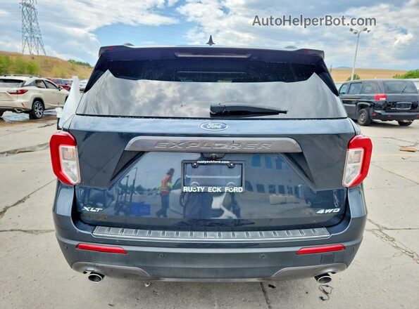 1FMSK8DH9NGA16547 2022 FORD EXPLORER Blue Vista trasera