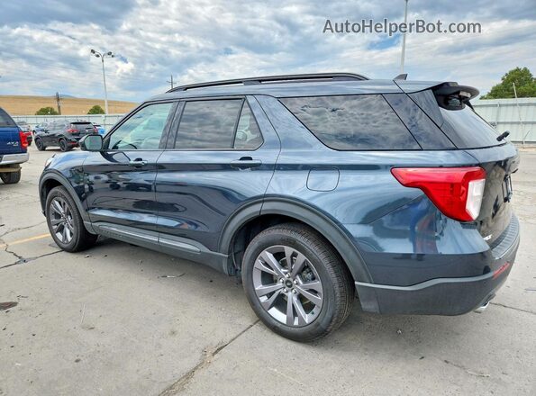 1FMSK8DH9NGA16547 2022 FORD EXPLORER Blue Trasero izquierdo