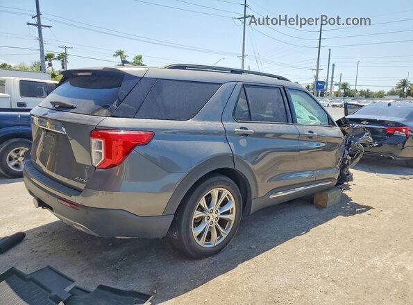 1FMSK8DHXMGA22761 2021 FORD EXPLORER Gray Trasero derecho