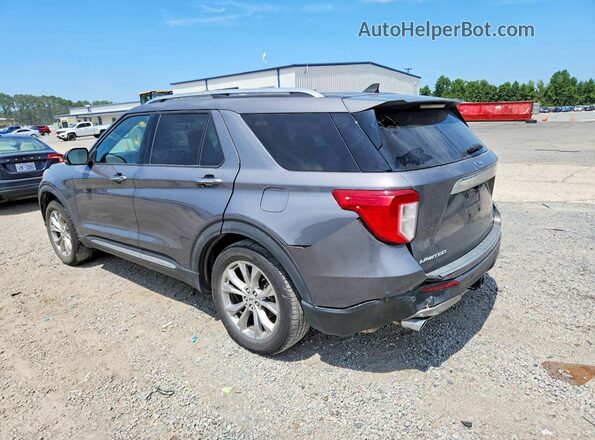 1FMSK8FH2MGC17377 2021 FORD EXPLORER Серый Задняя правая четверть