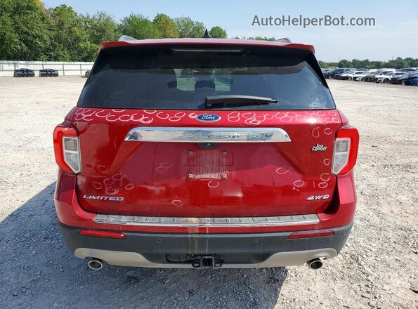 1FMSK8FH2PGB09717 2023 FORD EXPLORER Red უკანა ხედი