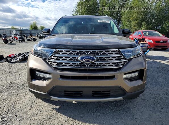 1FMSK8FH6MGA29140 2021 FORD EXPLORER Brown Front view