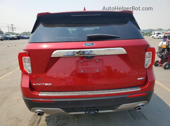 1FMSK8FH7LGB64108 2020 FORD EXPLORER Red Rear view