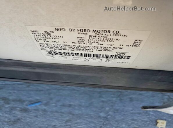 1FMSK8FH9LGC41903 2020 FORD EXPLORER Белый 
