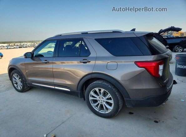 1FMSK8FH9MGA21033 2021 FORD EXPLORER Brown Trasero izquierdo