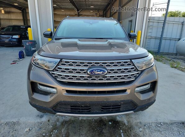 1FMSK8FH9MGA21033 2021 FORD EXPLORER Brown Vista frontal