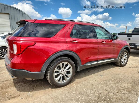 1FMSK8FH9MGA84827 2021 FORD EXPLORER Red უკანა მარჯვენა