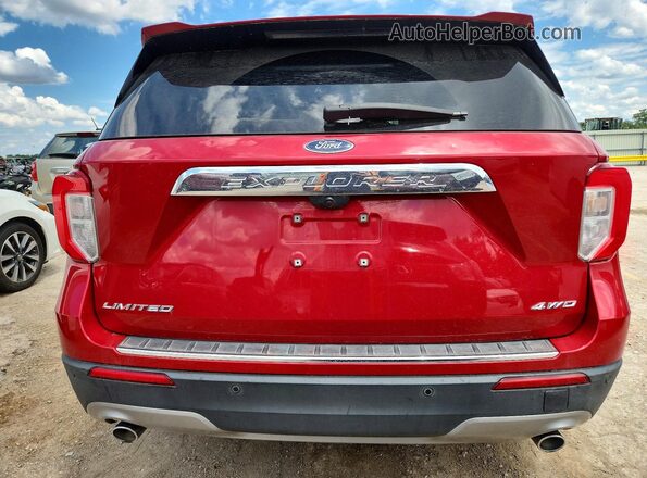 1FMSK8FH9MGA84827 2021 FORD EXPLORER Red უკანა ხედი