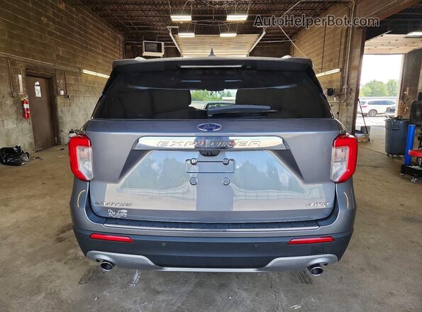 1FMSK8FH9MGB55542 2021 FORD EXPLORER Gray Vista trasera