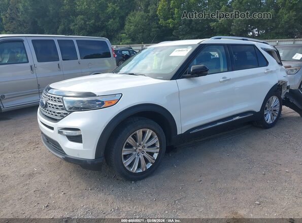 1FMSK8FH9PGA50147 2023 FORD EXPLORER White წინა მარცხენა ხედი სამი მეოთხედიდან